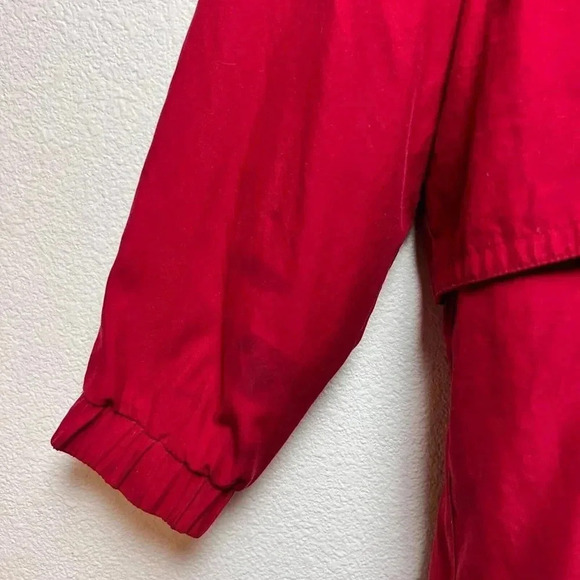 Gallery Petites Red Wool Blend Removeable Liner Trench Coat Sz L Classic Winter - Picture 4 of 12